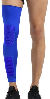 1pc Knie Pad Mouw Lange Ademend Been Protector Beschermhoes Outdoor Fitness Klimmen Basketbal Voetbal Fietsen Sportswe Blauw / XL