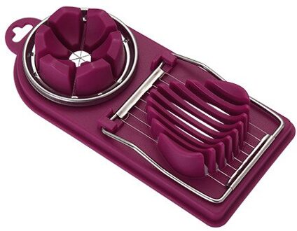 1Pc Koken Gereedschap Twee-In-een Gesneden Multifunctionele Keuken Egg Slicer Sectione Cutter Mold Bloem randen Gadgets Gereedschap rood