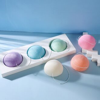 1Pc Konjac Wassen Gezicht Spons Zachte Natuurlijke Gezicht Reinigen Puff Exfoliërende Make-Up Remover Cleaner Cosmetica Make-Up Tool ronde