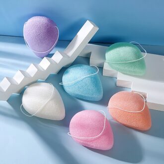 1Pc Konjac Wassen Gezicht Spons Zachte Natuurlijke Gezicht Reinigen Puff Exfoliërende Make-Up Remover Cleaner Cosmetica Make-Up Tool waterdrop