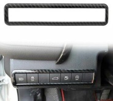 1Pc Koplamp Schakelaar Frame Cover Abs Plastic Zwarte Auto Carbon Fiber Decor Voor Toyota Camry interieur