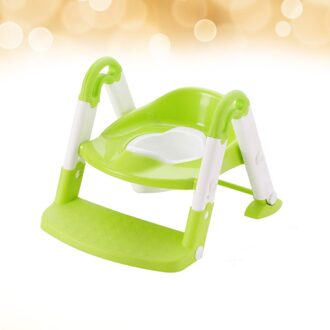 1Pc Ladder Stijl Baby Wc Multifunctionele Baby Training Wc Hoogte Verstelbare Baby Wc Armsteun Baby Wc Anti-Slip Voet groen