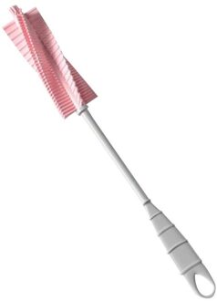 1Pc Lange Handvat Cup Borstel Babyfles Borstel Cleaner Uitloop Cup Glazen Theepot Wassen Cleaning Tool Decontaminatie Schone Borstel roze