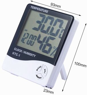 1Pc Lcd Elektronische Digitale Temperatuur Vochtigheid Meter Outdoor Indoor Thermometer Hygrometer Weerstation Klokken HTC-1 nee draad