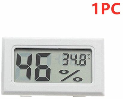 1Pc Lcd Elektronische Digitale Temperatuur Vochtigheid Meter Outdoor Indoor Thermometer Hygrometer Weerstation Klokken nee draad wit