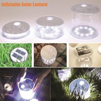 1Pc Led Camping Zonne-energie Light Outdoor Opvouwbare Opblaasbare Draagbare Waterdichte Lamp Voor Garden Yard Wit/Rgb Lantaarn