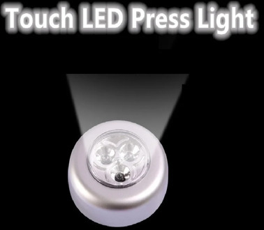 1PC LED Night Light New Touch Energy Saving Lamp Self-Adhesive Wireless Battery-Powered Wardrobe Bedroom Kitchen Household Goods