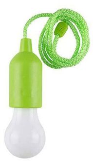 1Pc Led Pull Cord Lamp Camping Retro Night Lamp Batterij Power Opknoping Lichten Kleurrijke Draagbare Opknoping Lamp Outdoor Verlichting groen