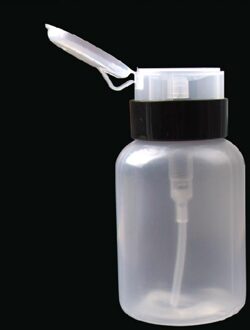 1Pc Lege Plastic Nail Polish Remover Alcohol Liquid Druk Pumping Dispenser Bottle Up Verwijderen Cleaner Hervulbare Flessen 05 210ml
