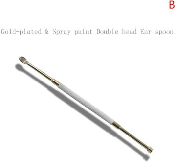 1Pc Lepel Oor Wax Verwijderen Cleaner Oor Tool Multifunctionele Draagbare Double-Ended Rvs Spiraal Oor pick