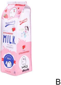 1Pc Leuke Kawaii Canvas Etui Hoge Capaciteit Pen Leuke Tassen Statione Melk Levert Zakken School Voor Meisjes Koreaanse Pen R4K1 B