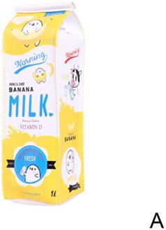 1Pc Leuke Kawaii Canvas Etui Hoge Capaciteit Pen Leuke Tassen Statione Melk Levert Zakken School Voor Meisjes Koreaanse Pen R4K1