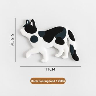 1Pc Leuke Magneten Japanse Cartoon Kat Dier Koelkast Sterke Magneten Haak Staart Buigbare Sleutelhanger Opslag Haak Keuken decor 06 wit grijs