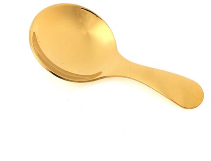 1Pc Leuke Rvs Lepel Korte Handvat Goud Thee Koffie Lepel Kids Lepel Keuken Kruiderij Spice Scoop geel
