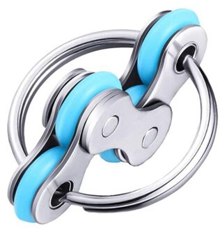 1Pc Lichtblauw Decompressie Keten Vent Decompressie Ketting Fietsketting Metalen Sleutelhanger