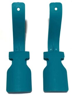1Pc Lui Schoen Helper Unisex Slijtage Schoen Hoorn Helper Schoenlepel Aan En Uit Schoen Stevige Slip Aid tool Schoenlepel Lifter blauw