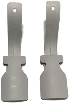 1Pc Lui Schoen Helper Unisex Slijtage Schoen Hoorn Helper Schoenlepel Aan En Uit Schoen Stevige Slip Aid tool Schoenlepel Lifter grijs