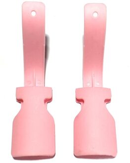1Pc Lui Schoen Helper Unisex Slijtage Schoen Hoorn Helper Schoenlepel Aan En Uit Schoen Stevige Slip Aid tool Schoenlepel Lifter roze
