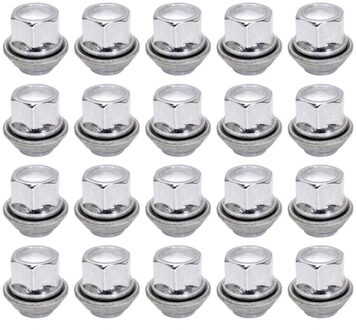1Pc M12x1.5 Vervanging Wielmoeren Legering 19Mm Voor Ford Voor C-MAX Cortina Voor Focus Chrome