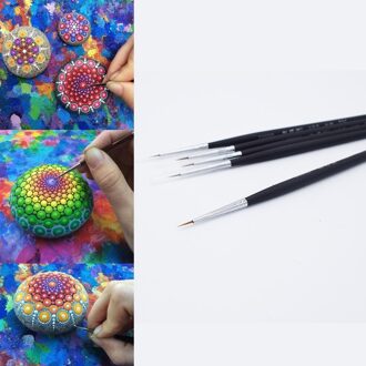 1pc mandala puntjes gereedschap 00000 Borstel Super Fijne Trekken Lijn Pen Schilderij Borstel Modellering Wees Detail Klei Gereedschap arcilla polimer