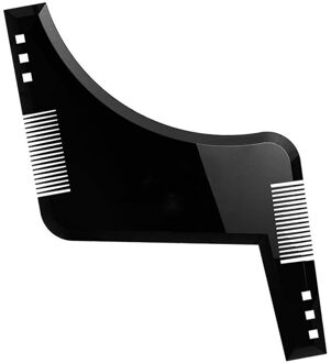 1Pc Mannen Baard Kam Kappers Baard Zorg Transparante Uitstraling Snor Moulding Kam Vormgeven Styling Sjabloon Heerser Kammen