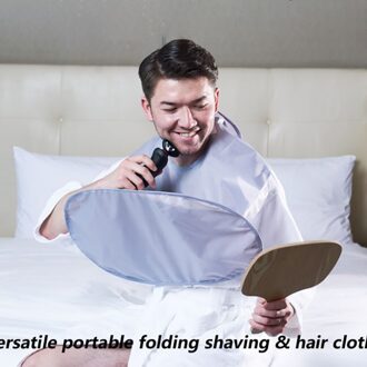 1Pc Mannen Baard Scheren Schort Bib Draagbare Snor Schort Opvouwbare Badkamer Baard Schoonmaakdoekje Huishoudelijke Scheren Protector grijs