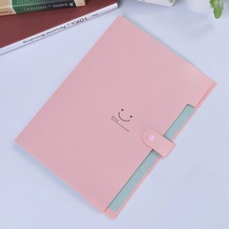 1Pc Map A4 Bestand Document Bag Pouch Bill Map Houder Organizer Kantoorbenodigdheden Document Organizer Binder Carpetas roze
