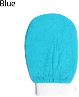 1Pc Marokkaanse Hammam Exfoliërende Mitt Kessa Scrub Handschoen Voorbereiding Duurzaam Douche Scrub Handschoenen Body Facial Tan Massage Mitt A blauw