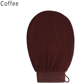 1Pc Marokkaanse Hammam Exfoliërende Mitt Kessa Scrub Handschoen Voorbereiding Duurzaam Douche Scrub Handschoenen Body Facial Tan Massage Mitt A koffie