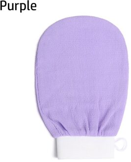 1Pc Marokkaanse Hammam Exfoliërende Mitt Kessa Scrub Handschoen Voorbereiding Duurzaam Douche Scrub Handschoenen Body Facial Tan Massage Mitt A paars
