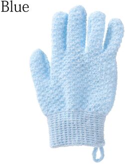 1Pc Marokkaanse Hammam Exfoliërende Mitt Kessa Scrub Handschoen Voorbereiding Duurzaam Douche Scrub Handschoenen Body Facial Tan Massage Mitt D blauw