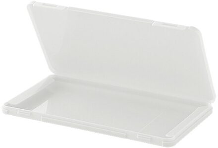 1Pc Masker Opbergdoos Masker Verpakking Box Stofdicht Draagbare Plastic Rechthoekige Opbergdoos Wegwerp Masker Doos Tas wit