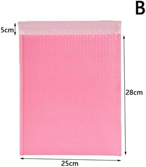 1Pc Matte Co-Geëxtrudeerde Film Bubble Envelop Tas Brief Papier Mailing Bag Self Afdichting Anti-Val Envelop studenten Kantoorbenodigdheden roze 25x28