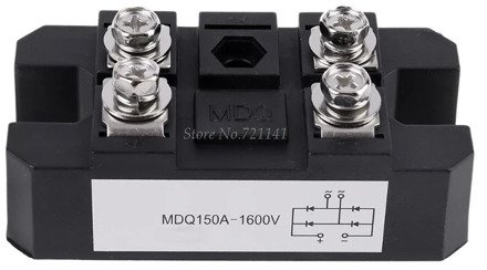 1Pc MDQ 150A-1600V Black Single-Phase Diode Bridge Rectifier 150A Amp High Power 1600V Dropship