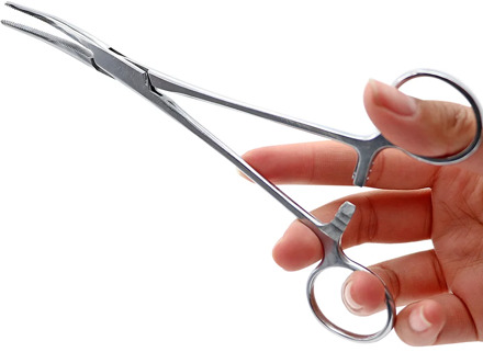 1pc Medical Dental Surgical Curved Hemostatic Forceps 14cm/16cm/18cm Stainless Steel