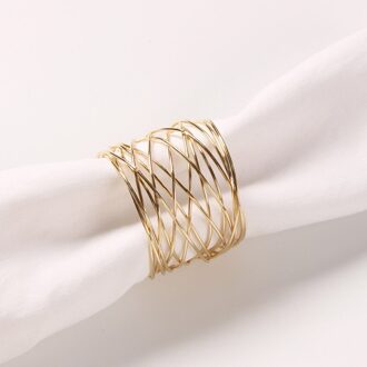 1Pc Meerdere Stijlen Brede Ronde Gold Servetringen Metal Cross Hollow Sliver Servet Houder Voor Wedding Party Tafeldecoratie