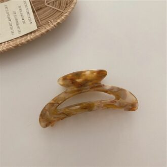 1Pc Meisje Haar Klauw Krab Vrouwen Geometrische Haar Klem Grijpen Haar Clip Krabben Grip Haarspeldjes Koreaanse Haarspeld Acryl Haar accessoires Bruin