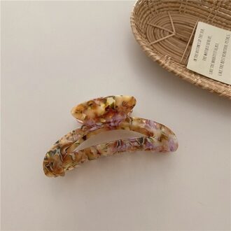 1Pc Meisje Haar Klauw Krab Vrouwen Geometrische Haar Klem Grijpen Haar Clip Krabben Grip Haarspeldjes Koreaanse Haarspeld Acryl Haar accessoires Paars