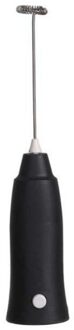 1Pc Melk Drinken Koffie Whisk Mixer Elektrische Eiklopper Frother Foamer Handvat Stirrer Praktische Keuken Koken Accessoires Tool zwart