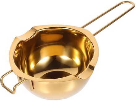 1Pc Melting Pot Roestvrij Staal Smelten Kom Chocolade Verwarming Pot Keuken Tool gouden