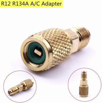 1pc Messing Airconditioner Adapter R12 R134a Adapter Fitting Mannelijke 1/4 SAE naar Vrouwelijke 1/4 SAE voor Opladen Slang refrigeration Tool
