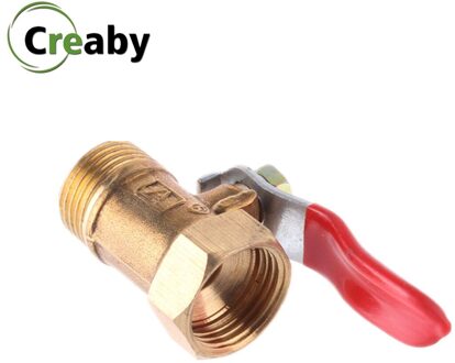 1Pc Messing Mini Uitschakeling Kogelklep 1/4 ''3/8'' 1/2 ''Vrouw Naar Man Bsp Schroefdraad Air water Olie Flow Control Sanitair Montage 3/8"