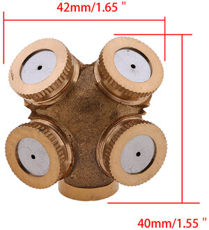 1Pc Messing Mist Verneveling Nozzle Connectors Tuin Water Irrigatie Sprinkler Fittings Micro Gat Draad Waterkoeling Drip Spuit stijl 1