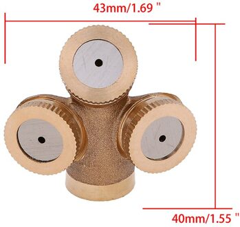 1Pc Messing Mist Verneveling Nozzle Connectors Tuin Water Irrigatie Sprinkler Fittings Micro Gat Draad Waterkoeling Drip Spuit stijl 3