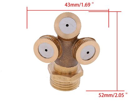 1Pc Messing Mist Verneveling Nozzle Connectors Tuin Water Irrigatie Sprinkler Fittings Micro Gat Draad Waterkoeling Drip Spuit stijl 4