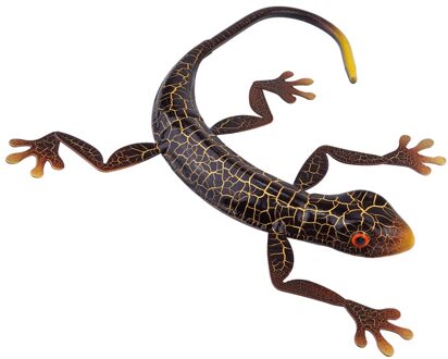 1Pc Metalen Gekko 3D Wall Art Sculptuur Decor Indoor Outdoor Opknoping Ornament koffie