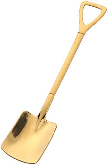 1Pc Metalen Ijs Koffie Lepel Schop Vorm Shell Thee Lepels 2 Kleuren Afternoon Tea Dessert Lange Handvat lepel