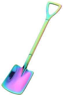 1Pc Metalen Ijs Koffie Lepel Schop Vorm Shell Thee Lepels 2 Kleuren Afternoon Tea Dessert Lange Handvat lepel