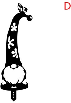 1Pc Metalen Tak Gnome Tuin Decoratie Teken Thuis Gazon Yard Decor Art Sculptuur Tuin Standbeeld Pasen Lente Decoratie