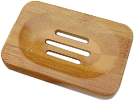 1Pc Milieuvriendelijke Natuurlijke Bamboe Hout Badkamer Douche Zeepbakje Opslag Stand Zeephouder Badkamer Producten Zeepbakje Home Decor